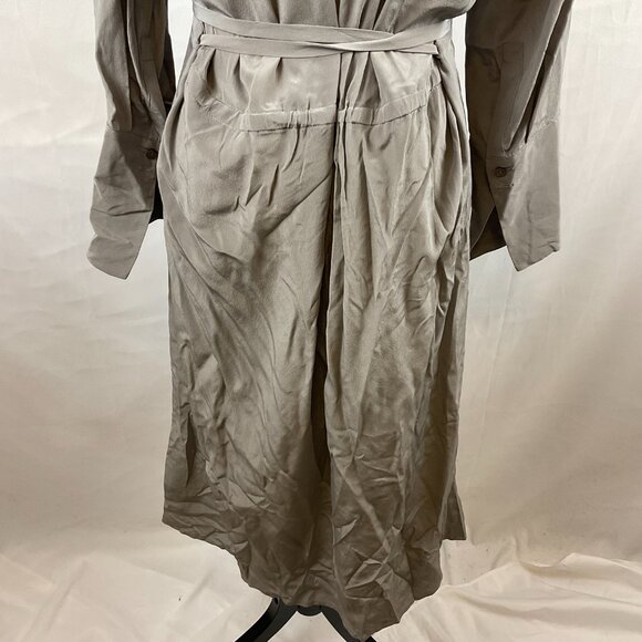 Club Monaco Shirred Back Shirt Dress S Gray Long Sleeve New NWT - Picture 11 of 13